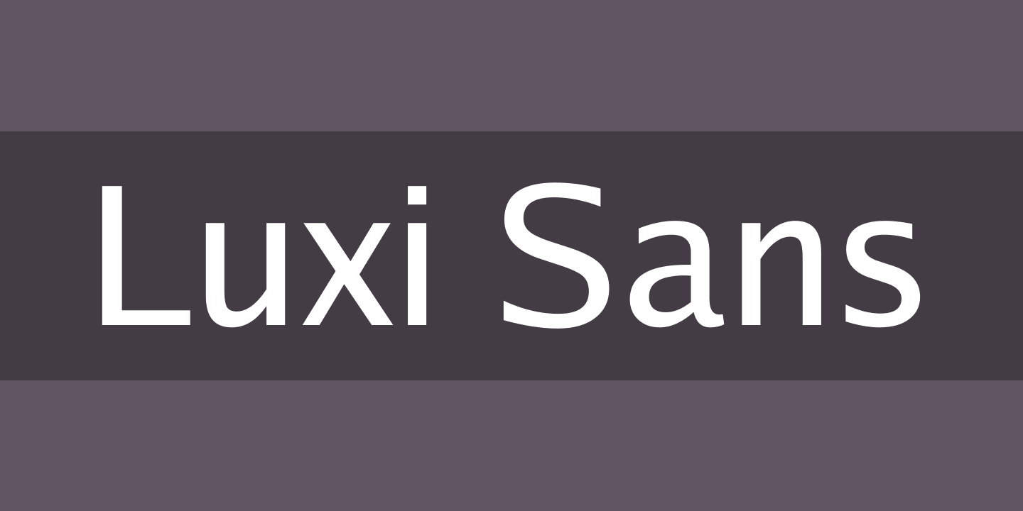 Przykład czcionki Luxi Sans Regular